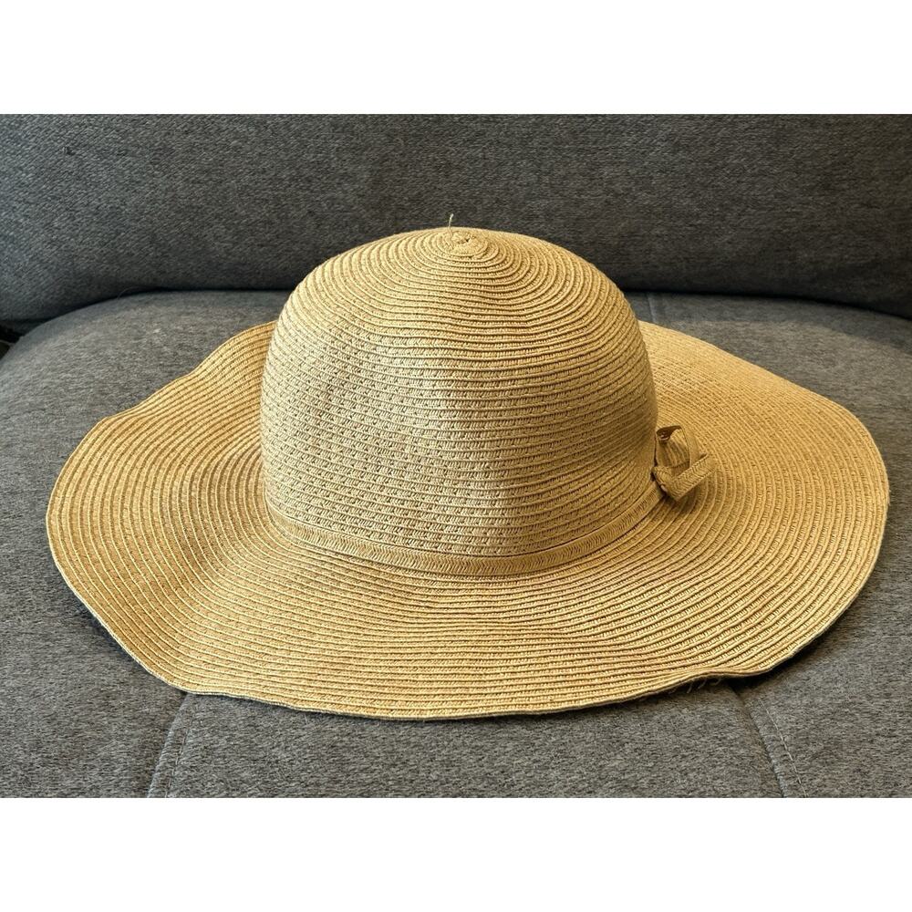 Straw Hat with Bow 21.5" Circumference - Picture 6 of 6